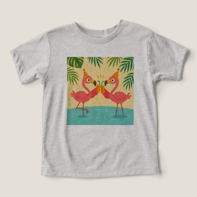 T-shirt de la fête du Flamant rose amusant pour le (Design Recto)
