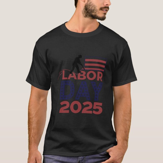 T-shirt de la Fête du Travail 2025 | Drapeau améri (Devant)