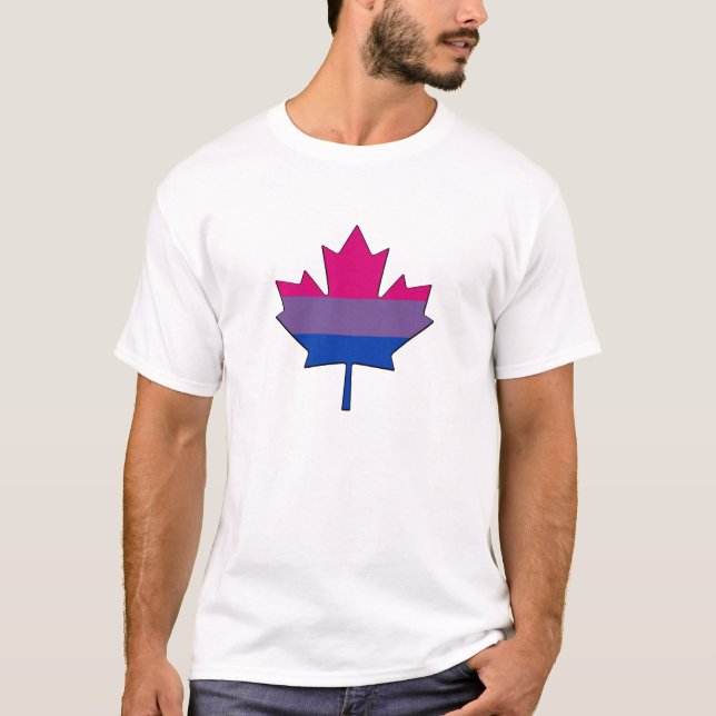 T-shirt de la feuille d'érable Bisexuality (Devant)