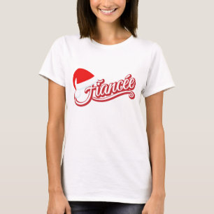 T-shirt de la Fiancée de Santa Hat blanc