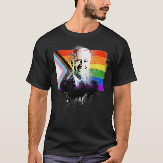 T-shirt de la Fierté de Progrès Joe Biden (Devant)