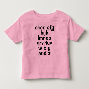 T-shirt de la fille Alphabet Song Toddler