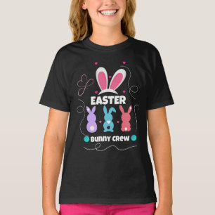 T-shirt de la fille de l’équipage de lapin de Pâqu