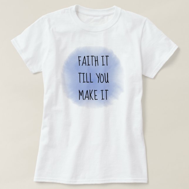T-shirt de la foi bleue (Design devant)