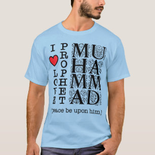 T-Shirt de la foi musulmane J'aime le Prophète M
