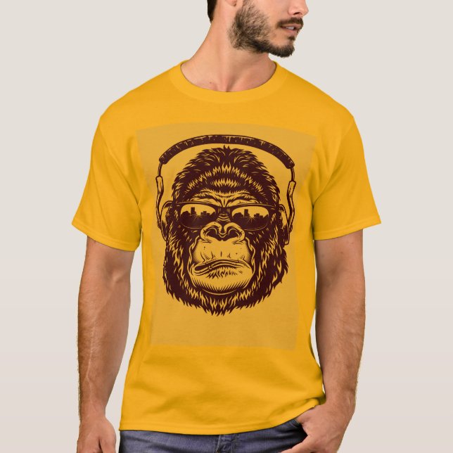 t-shirt de la fossey gorille (Devant)