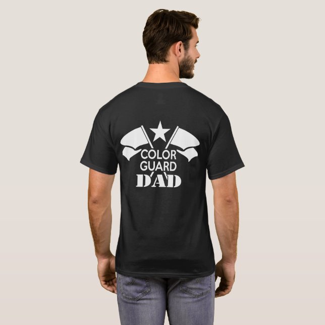 T-shirt de la Garde de couleur papa drapeaux crois (Dos entier)