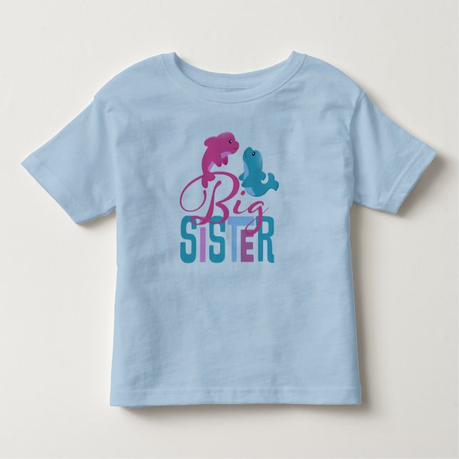 T-shirt de la grande soeur Toddler Ringer (Devant)