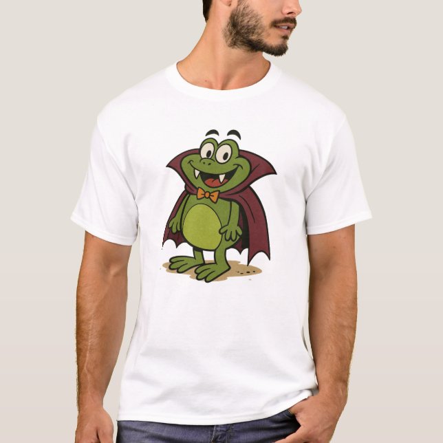 T-shirt de la grenouille vampire de dessin animé (Devant)