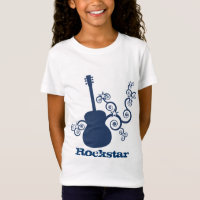 T-shirt de la Guitare Rockstar, Royal Blue