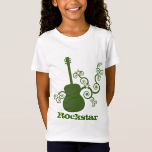 T-shirt de la Guitare Rockstar, Vert