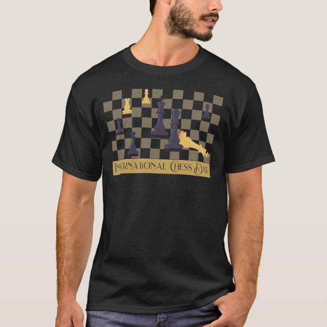 T-shirt de la Journée internationale des échecs (Devant)