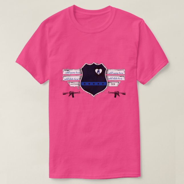 T-Shirt de la ligne bleue mince FL Miami-Dade (Design devant)