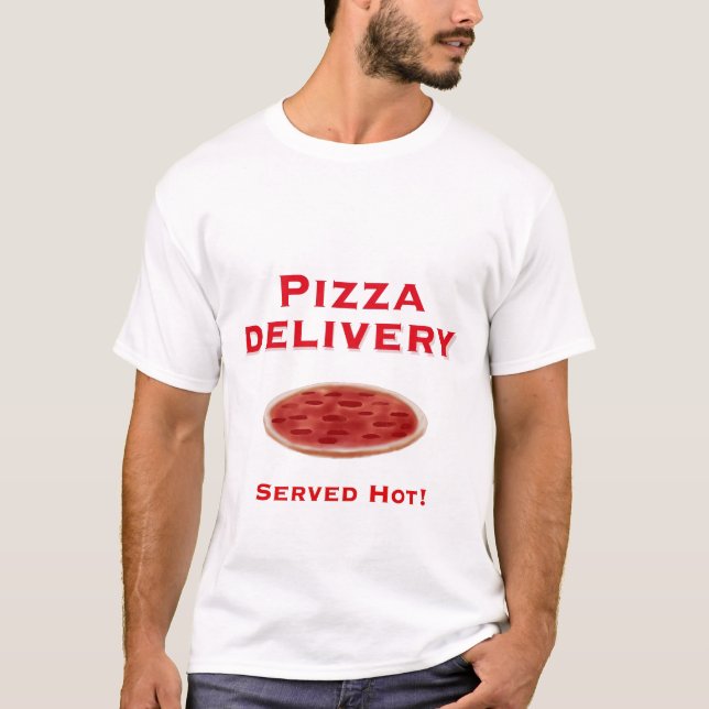 T-shirt de la livraison de pizza pour les hommes (Devant)