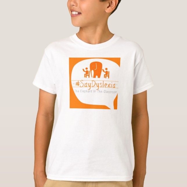 T-shirt de la Long-Douille de l'enfant - logo de (Devant)