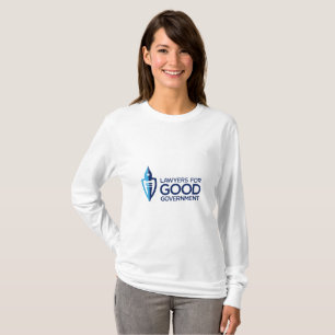 T-shirt de la Long-Douille des femmes avec le logo