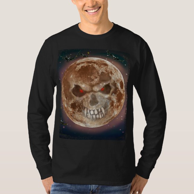T-shirt de la lune de crâne (Devant)