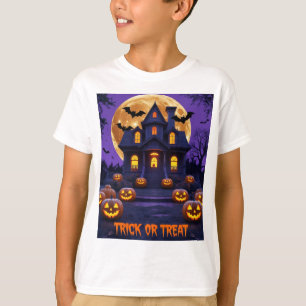 T-shirt de la maison hantée Halloween Citrouille