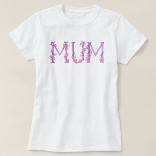 T-shirt de la maman aquarelle art orchidée