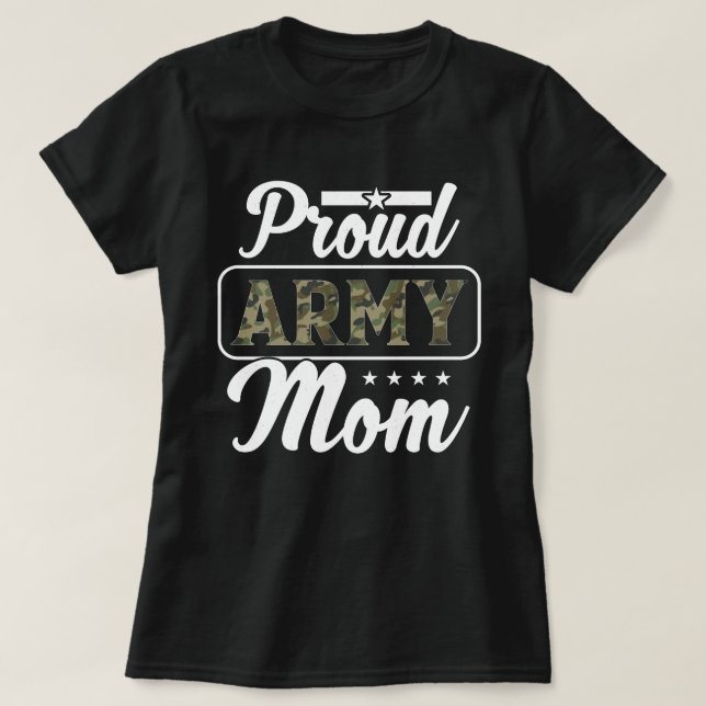 T-shirt de la maman de l'Armée Fière Ladie (Design devant)