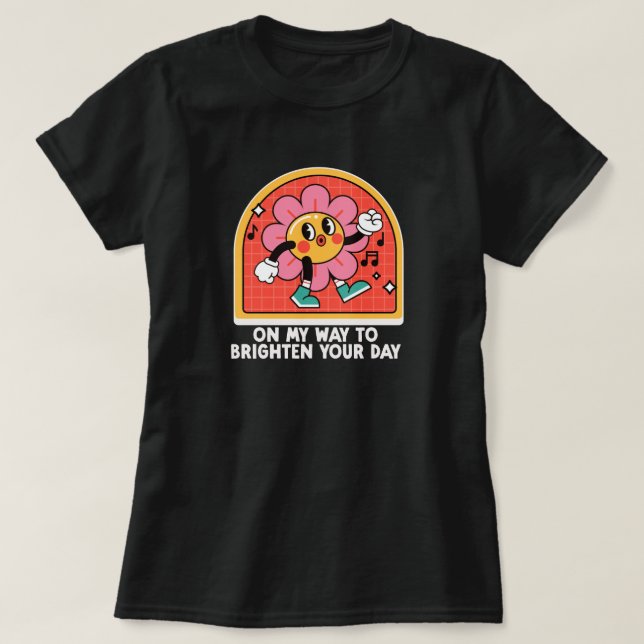 T-shirt de la marguerite positive Retro (Design devant)