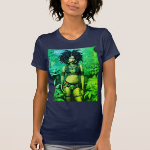 T-shirt de la marine Dreadlock Queen Cheeba