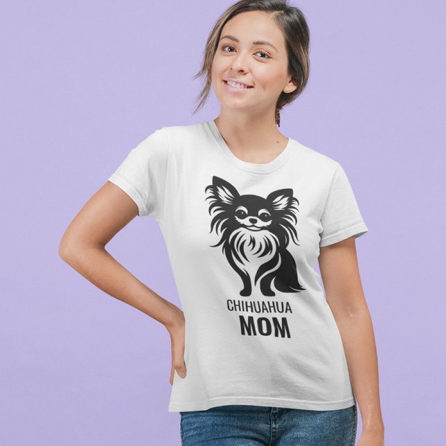 T-shirt de la mère de longue Haired Chihuahua (Créateur téléchargé)