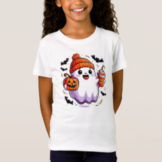 T-shirt de la mignonne fille fantôme d'Halloween