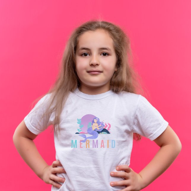 T-shirt de la mignonne sirène colorée (Créateur téléchargé)