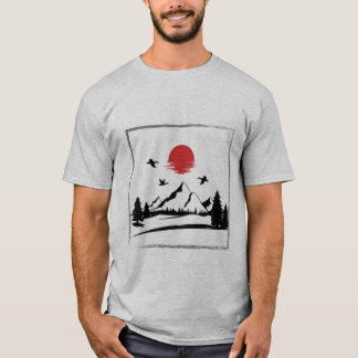 T-Shirt de la Montagne de la Lune rouge - Forest N