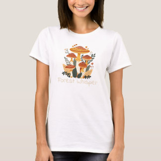 T-shirt de la nature des champignons de Whisper de