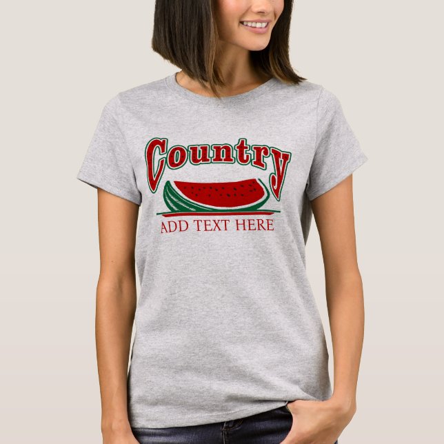 T-shirt de la pastèque du pays (Devant)