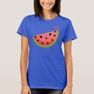 T-shirt de la pastèque Kawaii choquée