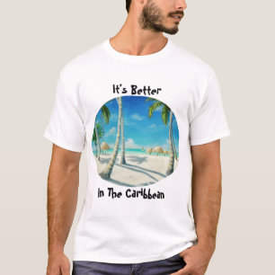 T-shirt de la plage tropicale des Caraïbes