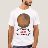 T-shirt de la planète rouge Mars - Style cosmique