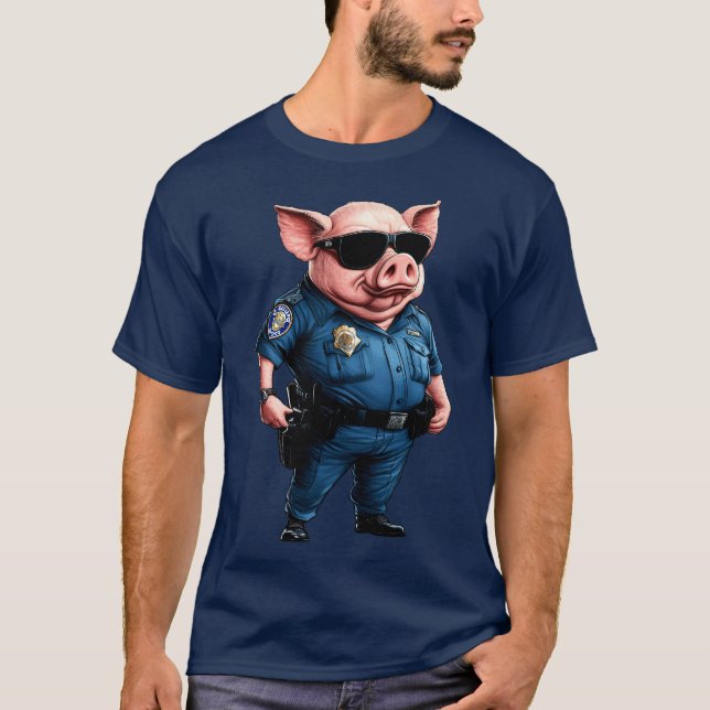 T-shirt de la police des cochons (Devant)