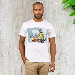 T-Shirt De La Police Sur Une Moto