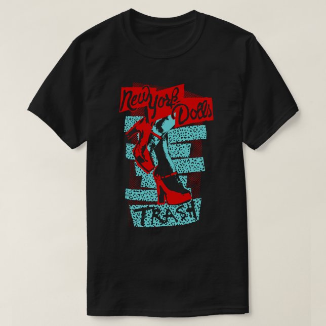 T-shirt de la poupée de New York (rouge, bleu) TRA (Design devant)