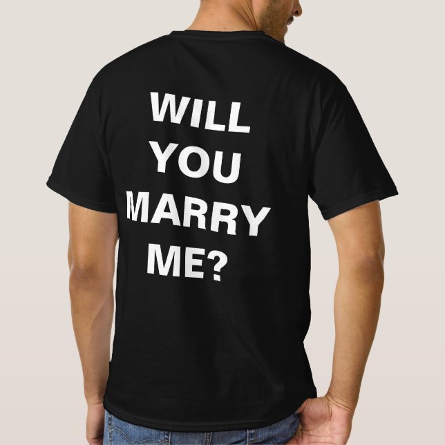 T-shirt de la proposition de mariage. M'épouseras- (Dos)