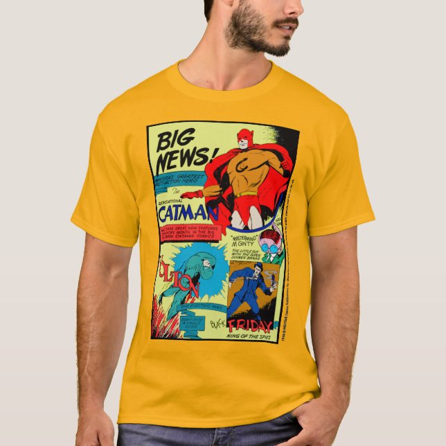 T-shirt de la publicité Holyoke Comics des années  (Devant)