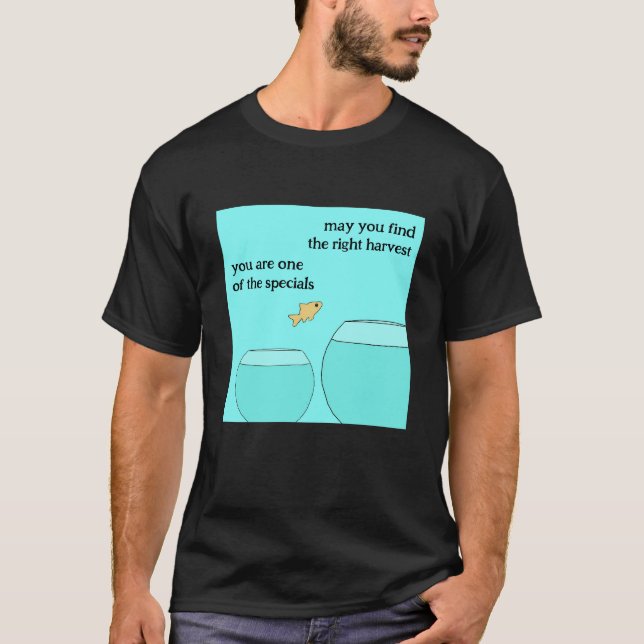 T-shirt de la récolte droite (noir) (Devant)