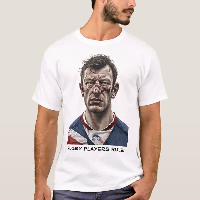 T-shirt de la règle des joueurs de rugby (Devant)