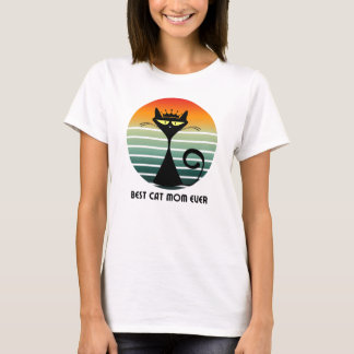 T-Shirt de la Reine Chat Noir Rétro, Cadeau pour M