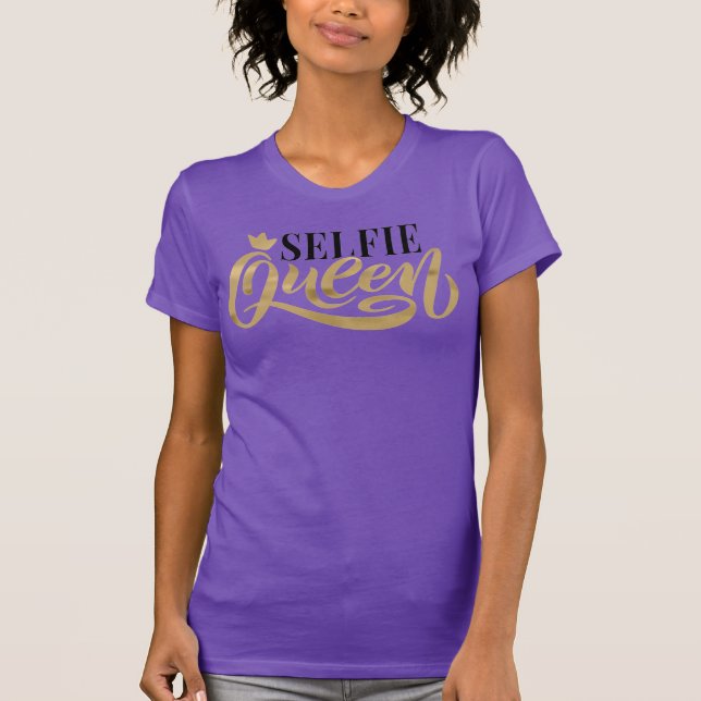 T-shirt de la reine Selfie (Devant)