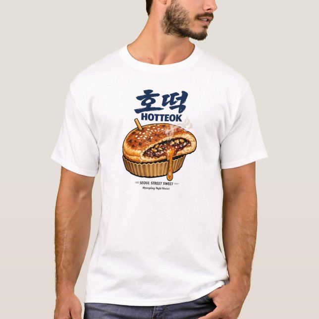 T-Shirt de la rue coréenne Hotteok (Devant)