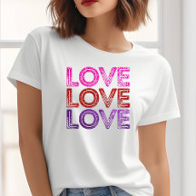T-shirt de la Saint-Valentin avec paillettes en dé