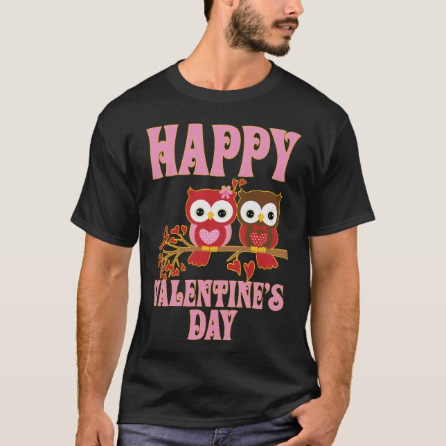 T-shirt de la Saint-Valentin Chouette | Tee-shirt  (Devant)