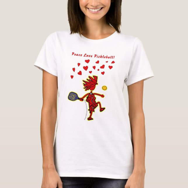 T-shirt de la Saint-Valentin de Peace Love (Devant)