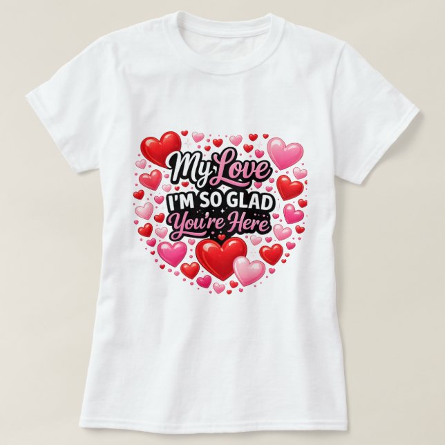 T-shirt de la Saint-Valentin "Mon cœur est à vous  (Design devant)