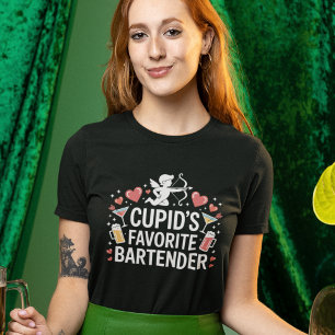 T-shirt de la Saint-Valentin pour femme, barman pr